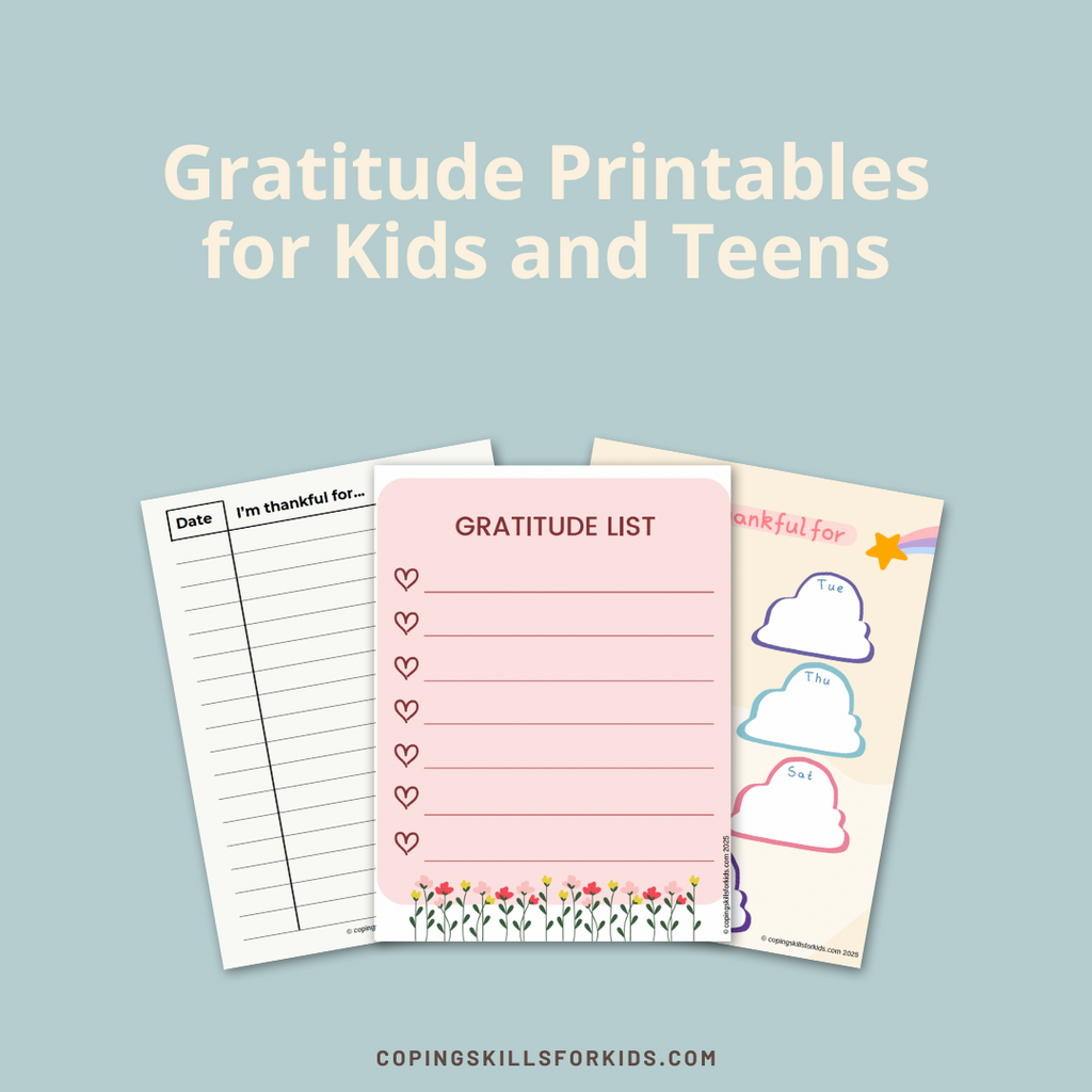 Gratitude Trackers for Kids and Teens