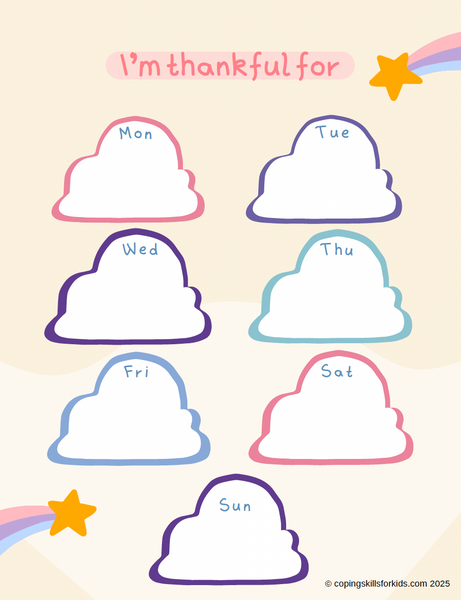 Gratitude Trackers for Kids and Teens