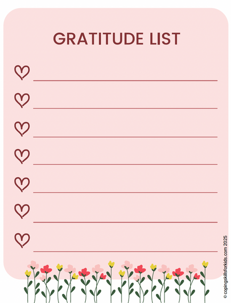 Gratitude Trackers for Kids and Teens