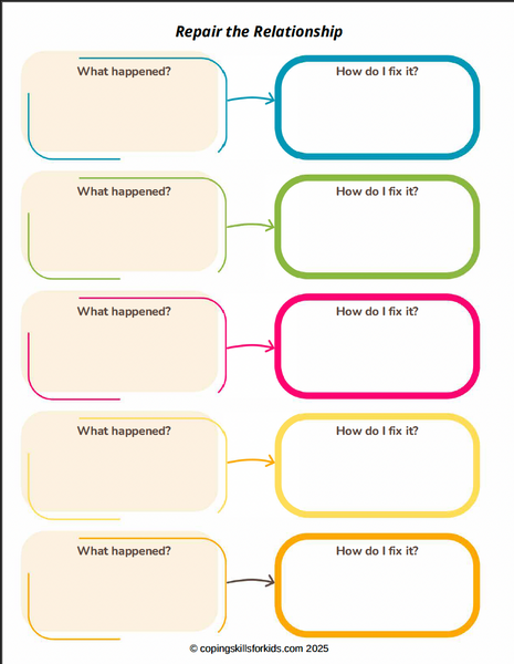 Printables to Help Teens with Anger
