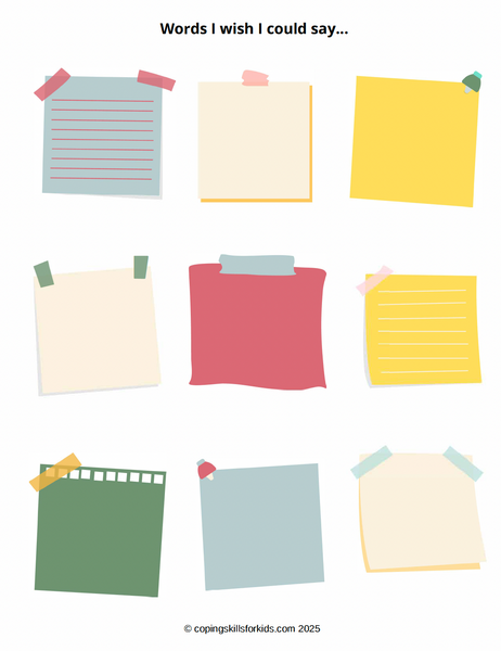 Printables to Help Teens with Anger