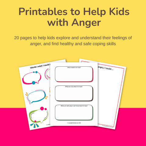 Printables to Help Kids with Anger