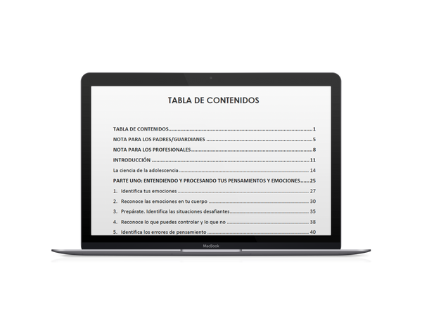 Spanish Coping Skills for Teens Workbook - Digital Version