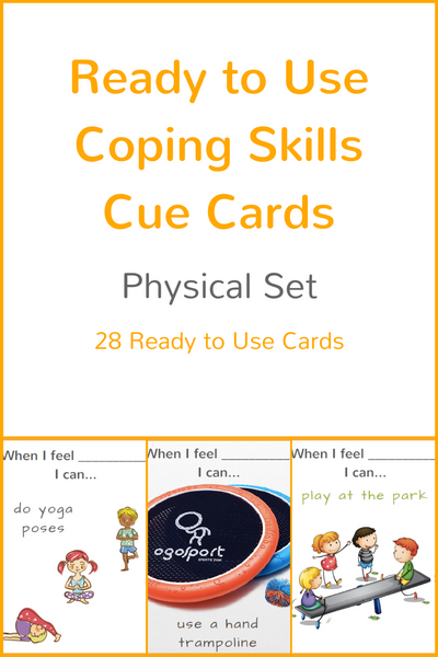 Set of 4 Ready to Use Coping Skills Cue Cards