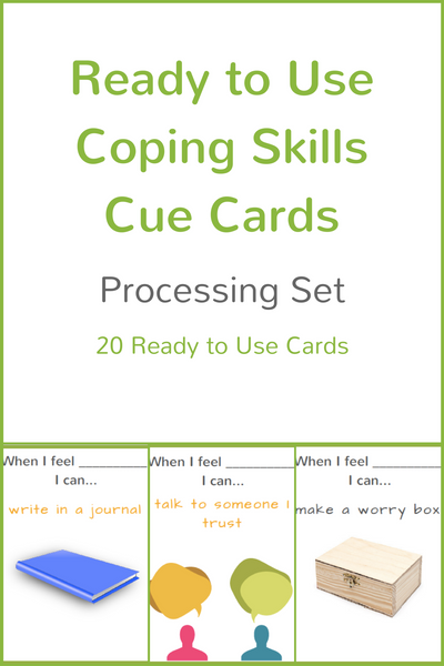 Set of 4 Ready to Use Coping Skills Cue Cards