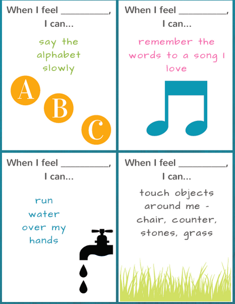 Ready to Use Coping Skills Cue Cards - Calming Set