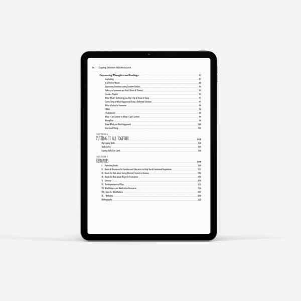 Coping Skills for Kids Workbook - Digital Version